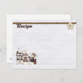 雪だるまシェフレシピカード ポストカード (正面/裏面)