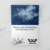 雪だるまシェフ料理レストランカテラークリスマス シーズンカード (内部)