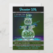 雪だるまショーマンアニュアルクリスマスパーティの招待状 招待状 (正面)