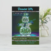 雪だるまショーマンアニュアルクリスマスパーティの招待状 招待状 (スタンド正面)