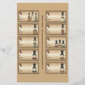 雪だるまシートのギフトラベル- 10デザイン チラシ (正面)