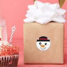 雪だるまシール