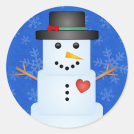 雪だるまシール ラウンドシール