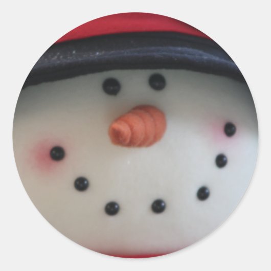 雪だるまシール ラウンドシール (正面)