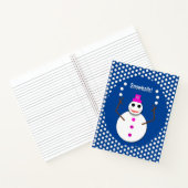 雪だるまジャグリングのクリスマススノーレディおもしろいー ノートブック (内部)