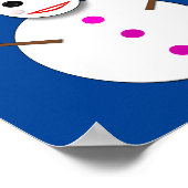 雪だるまジャグリングのクリスマススノーレディおもしろいー ポスター (角)