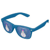 雪だるまジャグリングのクリスマススノーレディおもしろいー レトロサングラス (アングル)