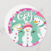 雪だるまジョイウィンターホリデイ シーズンカード (正面/裏面)