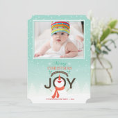 雪だるまジョイフォトホリデーカード シーズンカード (スタンド正面)