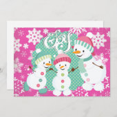 雪だるまジョイホリデイ シーズンカード (正面/裏面)