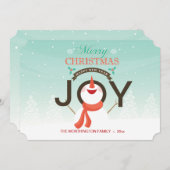 雪だるまジョイホリデーカード シーズンカード (正面/裏面)