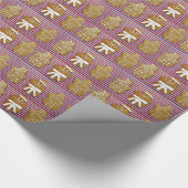 雪だるまジンジャーブレッドクリスマスズホリデー雪だるま ラッピングペーパー (角)