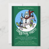 雪だるまスおもしろいキークリスマスパーティー年漫画 招待状