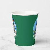 雪だるまスおもしろいキークリスマスパーティー年漫画 紙コップ (左)