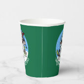 雪だるまスおもしろいキークリスマスパーティー年漫画 紙コップ (右)