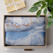 雪だるまスキー水彩冬クリスマス 薄葉紙 (ギフト)