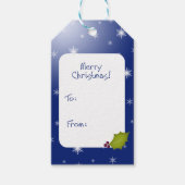 雪だるまスタッククリスマスプレゼントラベル ギフトタグ (正面)