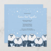 雪だるまスターガザーズ|フェスティバルパーティー招待状 招待状 (正面/裏面)