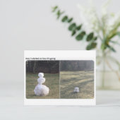 雪だるまスタートとTwitterの動き ポストカード (スタンド正面)