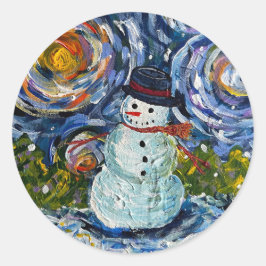 雪だるまステッカーセット ラウンドシール