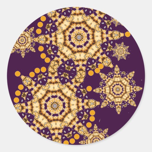 雪だるまステッカー ラウンドシール (正面)