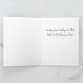 雪だるまスヌーマン顔ハッピーホリデイズフォールディングカード カード (内部)