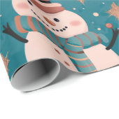 雪だるまスノーフレーククリスマスオーナメントクリスマス ラッピングペーパー (ロールコーナー)