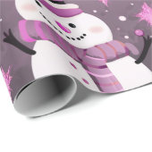 雪だるまスノーフレーククリスマスオーナメントクリスマス ラッピングペーパー (ロールコーナー)