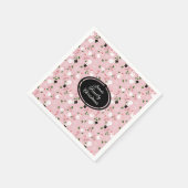 雪だるまスノーフレーククリスマスホリデーパーソナライズされた スタンダードカクテルナプキン (角)