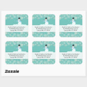 雪だるまスノーフレークスウィンターホリデー住所 シール (シート)