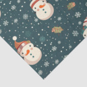 雪だるまスノーフレークスグリーンクリスマス 薄葉紙 (詳細)