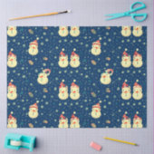 雪だるまスノーフレークスグリーンクリスマス 薄葉紙 (クラフト)