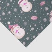 雪だるまスノーフレークスグリーンクリスマス 薄葉紙 (詳細)