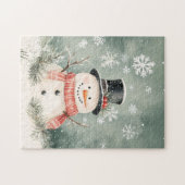 雪だるまスノーフレークスススーススプリグ ジグソーパズル (横)