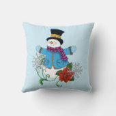 雪だるまスノーフレークスポインセチア クッション (裏面)