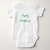 雪だるまスノーフレークスポインセチア ベビーボディスーツ (裏面)