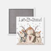 雪だるまスノーフレーク冬の国初期の マグネット (正面/裏面)