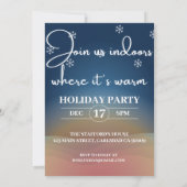 雪だるまスノーホリデークリスマスオープンハウス 招待状 (裏面)