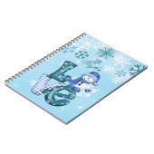 雪だるまスパイラルノートブック ノートブック (左側)
