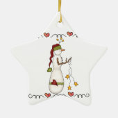 雪だるまズウィズスターズホリデイオーナメント セラミックオーナメント (裏面)