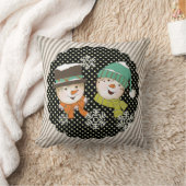 雪だるまズドッストライプツ&ホリデーピロー クッション (ブランケット)