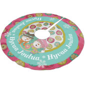 雪だるまズヒバジュルアホリデーツリースカート ブラッシュドポリエステルツリースカート (アングル)