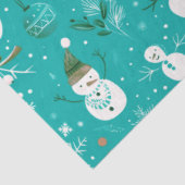 雪だるまズベリースノーフレークスグリーンクリスマス 薄葉紙 (詳細)