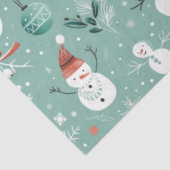 雪だるまズベリースノーフレークスグリーンクリスマス 薄葉紙 (詳細)