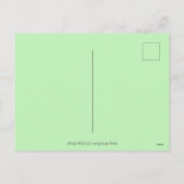 雪だるまセーターの魔女、黒猫クリスマスハロウィーン シーズンポストカード (裏面)