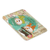 雪だるまタイポグラフィパーソナライズされたフレキシ磁石 マグネット (右側)