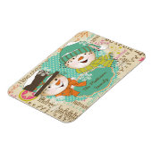 雪だるまタイポグラフィパーソナライズされたフレキシ磁石 マグネット (左側)