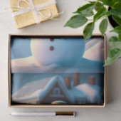 雪だるまタウンイラストレーション小 薄葉紙 (ギフト)