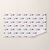 雪だるまタオルセット バスタオルセット (ハンドタオル)