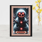 雪だるまタロットカード カード (黄色い花)